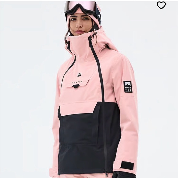 Montec Jackets & Blazers - Montec Two-Tone Anorak Jacket - Light Pink & Black